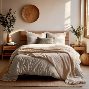 Dekbedovertrek Percale Katoen - Creme - Verkoelend - Eenpersoons (140x200 Cm) - Creme & Crème Percale Katoen - Effen - Zydante - Dekbed-Discounter.nl
