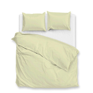 Dekbedovertrek Percale-Katoen - Groen - Lits-Jumeaux (240x220 Cm) - Groen Percale Katoen - Effen - Zo!Home - Dekbed-Discounter.nl