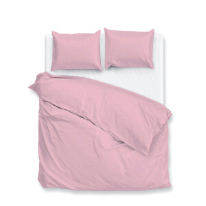 Dekbedovertrek Percale Katoen Percalle Effen 140x200 Cm Roze Zo!Home - Dekbed-Discounter.nl
