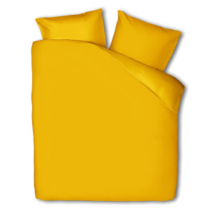 Dekbedovertrek Percale-Katoen - Uni - Okergeel - Lits-Jumeaux (240x220 Cm) - Okergeel Percale Katoen Katoen - Effen - Presence - Dekbed-Discounter.nl