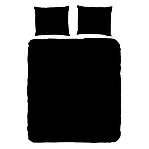 Dekbedovertrek Percale-Katoen - Donkere Kleuren - Lits-Jumeaux (240x220 Cm) - Zwart Katoen - Effen - Good Morning - Dekbed-Discounter.nl