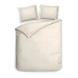 Dekbedovertrek Punto Katoen-Satijn - Off White - Eenpersoons (140x200 Cm) - Wit Katoen-satijn - Stippen - Heckett Lane - Dekbed-Discounter.nl