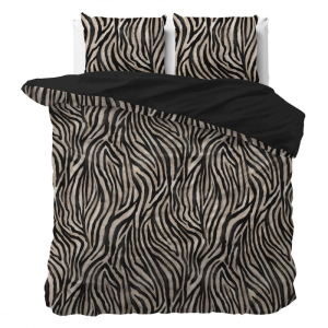 Dekbedovertrek Zebra Icon - Lits-Jumeaux (240x220 Cm) - Zwart Microvezel - Strepen - Sleeptime Essentials - Dekbed-Discounter.nl