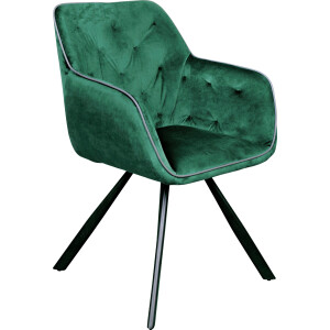 Kayoom Stoel Eann 125, stoel in retro-ontwerp, elegant ontwerp stijlvol, onderhoudsvriendelijk, fluweelzachte stofbekleding, edel ontwerp (1 stuk)