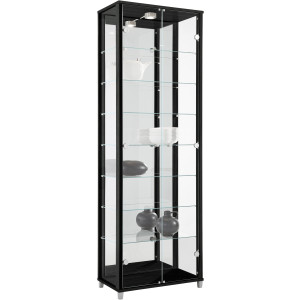 fif möbel Vitrinekast OPTIMA Staande vitrine/glasvitrine met 2 glazen deuren, perfect voor verzamelaars, verzamelvitrine