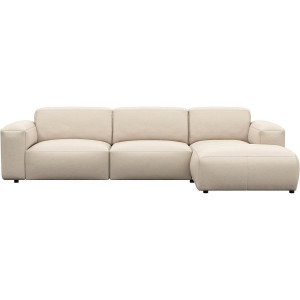 FLEXLUX Hoekbank Lucera Chaiselongue + 2,5-zistsbank modern & gezellig, koudschuim, stalen nosagvering