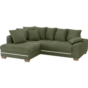 Mr. Couch Hoekbank Nikita II, L-vorm met koudschuim, rgb-led, geluidssysteem, optioneel met bed, bedlade