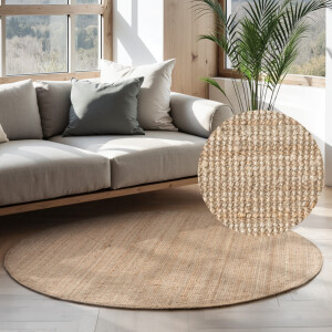 HANSE Home Vloerkleed Jaipur jute tapijt, als loper en rond 100% natuurlijke vezel, duurzaam, woonkamer, eetkamer, slaapkamer, grs