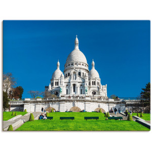 Artland Artprint op linnen Parijs Sacre Coeur gespannen op een spieraam