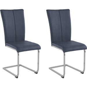 Home affaire Vrijdragende stoel Nils Stoel belastbaar tot 120 kg, frame metaal in chroom-look of zwart (set, 2 stuks)