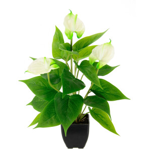I.GE.A. Kunstbloem Anthuriumplant Anthurium plant in pot, exotische flamingo plant
