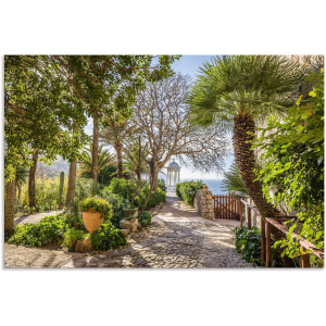 Artland Artprint Tuin Son Marroig bij Deià, Mallorca als artprint van aluminium, artprint voor buiten, artprint op linnen, poster in verschillende maten. maten