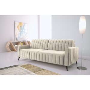 exxpo - sofa fashion 3-zitsbank Grande, hoogwaardige slaapbank van microvelours met slaapbank functie en bedbox, comfortabele binnenvering