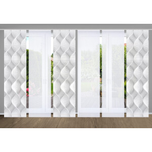 HOME in green Paneelgordijn LAMIRA SET DIGITALE PRINT, BAMBOELOOK GERECYCLED (6 stuks)