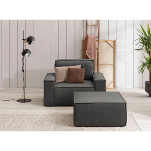 Home affaire Fauteuil Sherwood Loveseat en hocker als set, passend bij de bekleding-serie SHERWOOD