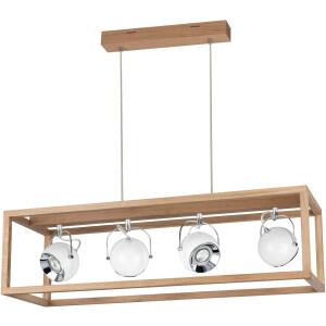 SPOT Light Led-hanglamp ROY Hanglamp, inclusief ledverlichting, eikenhout, kabel in te korten