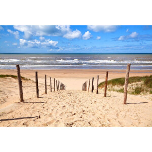 Papermoon Fotobehang Weg naar zandstrand Vliesbehang, eersteklas digitale print