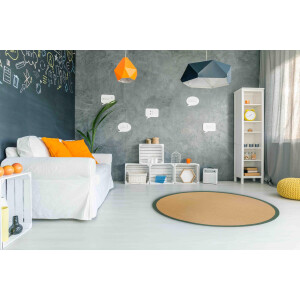 carpetfine Sisalkleed Sisal met gekleurd randdessin, antislip achterzijde