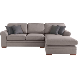 Home affaire Hoekbank Broughton L-vorm zacht zitcomfort, incl. 4 sierkussens, opstaande naad