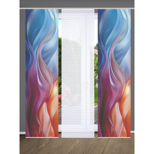 HOME in green Paneelgordijn Alcina SET DIGITALE PRINT, BAMBOELOOK GERECYCLED (3 stuks)