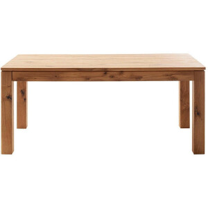 MCA furniture Eettafel ETNA 4-poot tafel Massief hout, doorlopende lamel, blokvoet 10x10 cm, tafelblad 2,5 cm