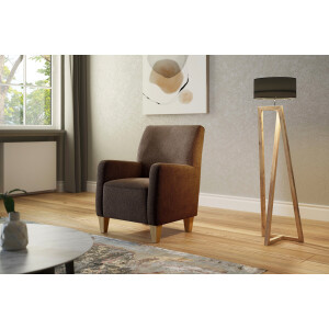 Home affaire Fauteuil Viva met binnenvering, met eikenhouten poten