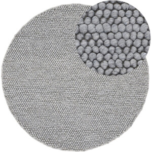 carpetfine Vloerkleed Calo Handgeweven tapijt, uni-kleuren, gemeleerd, handgeweven, 70% wol