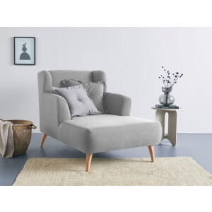 Home affaire Loveseat Baggio met houten voetjes