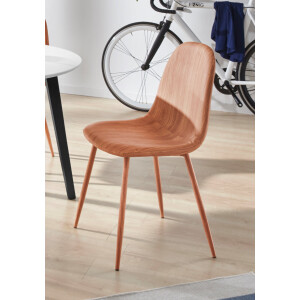 INOSIGN Eetkamerstoel Blackburn van imitatieleer en metalen poten, in 2 kleurvarianten, zithoogte 49 cm