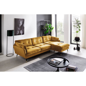 Trends by HG Hoekbank Amira L-vorm met strassteentjes en goudkleurige applicaties
