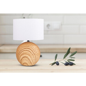 näve Tafellamp Woody Keramische tafellamp, E14, max. 40W, hoogte: 31,5 cm, incl. kantelschakelaar (1 stuk)