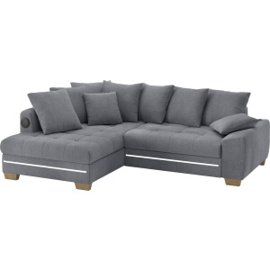 Mr. Couch Hoekbank Nikita II, L-vorm met koudschuim, rgb-led, geluidssysteem, optioneel met bed, bedlade