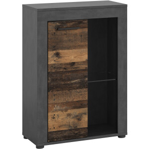 INOSIGN Vitrinekast Aosta, breedte 60 cm, staand of hangend, in verschillende kleuren Deurafdichting verwisselbaar, 1 glazen inlegvloer, hangvitrine, staande vitrine