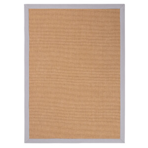 carpetfine Sisalkleed Sisal met gekleurd randdessin, antislip achterzijde