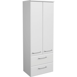 Saphir Halfhoge kast Quickset badkamermeubel 50 cm breed, 2 deuren, 2 laden, 2 planken Badkamer-halfhoge kast inclusief deurdemper, grepen in glanzend chroom