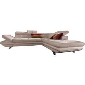 COTTA Hoekbank Enterprise L-vorm met hoofd- en armverstelling, optioneel met bedfunctie