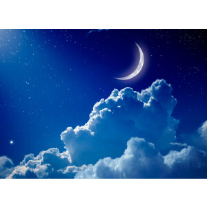 Papermoon Fotobehang Night sky with Moon