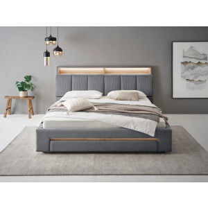 INOSIGN Gestoffeerd bed CiTY/GiRON,, gepolsterd opbergbed, met LED-verlichting Bedkisten met hondenbed of als opbergruimte, opklapbare hoofdeinden