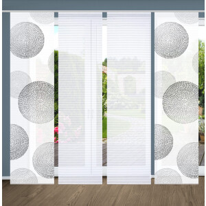 HOME in green Paneelgordijn Ginny SET DIGITALE PRINT, BAMBOELOOK GERECYCLED (4 stuks)