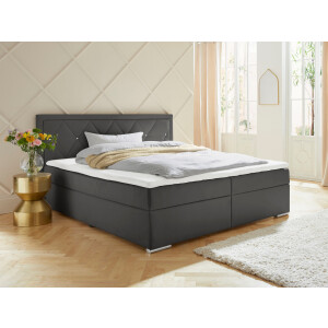 Leonique Boxspring Alfie, bestseller, optioneel met bedlade met strassteentjes in het hoofdbord, h2, h3 en h4 ter keuze