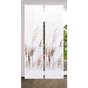 HOME in green Paneelgordijn PAMILO SET DIGITALE PRINT, BAMBOELOOK GERECYCLED (2 stuks)