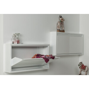 Schoenenkast Single met één klep, van gepoedercoat plaatstaal, breedte 75 cm