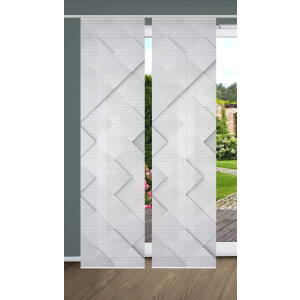 HOME in green Paneelgordijn Sylvia SET DIGITALE PRINT, BAMBOELOOK GERECYCLED (2 stuks)