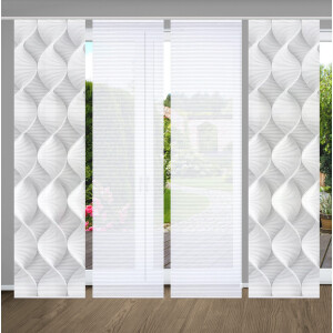 HOME in green Paneelgordijn LAMIRA SET DIGITALE PRINT, BAMBOELOOK GERECYCLED (4 stuks)
