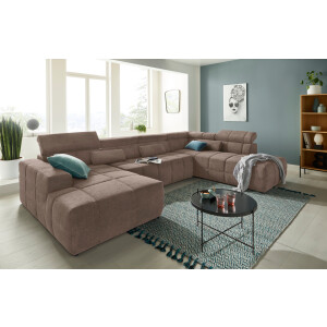 DOMO collection Zithoek Brandon Sitzbelastung 140 kg, mit Nierenkissen, U-Form met hoofdsteunverstelling, optionele zitdiepteverstelling, u-vorm