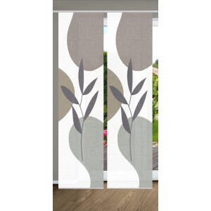 HOME in green Paneelgordijn FRONDA SET DIGITALE PRINT, BAMBOELOOK GERECYCLED (2 stuks)