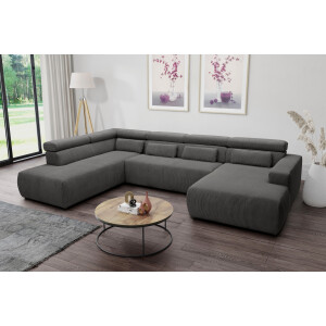 DOMO collection Zithoek Brandon Sitzbelastung 140 kg, mit Nierenkissen, U-Form met hoofdsteunverstelling, optionele zitdiepteverstelling, u-vorm