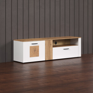 INOSIGN Tv-meubel Linz TV-kast, TV-rek TV-lowboard met eindhoutapplicaties - B/D/H: 170/42/50 cm (1 stuk)
