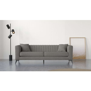 Places of Style 4-zitsbank MATTHEW elegant designsofa, afmetingen B/D/H: 231/86/74 cm XXL, stiksels in de rug, losse zitkussens, inclusief 2. sierkussen