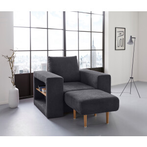 LOOKS BY WOLFGANG JOOP Fauteuil Looksvb Aan te passen fauteuil: fauteuil wordt fauteuil met 1 hocker, kastfunctie